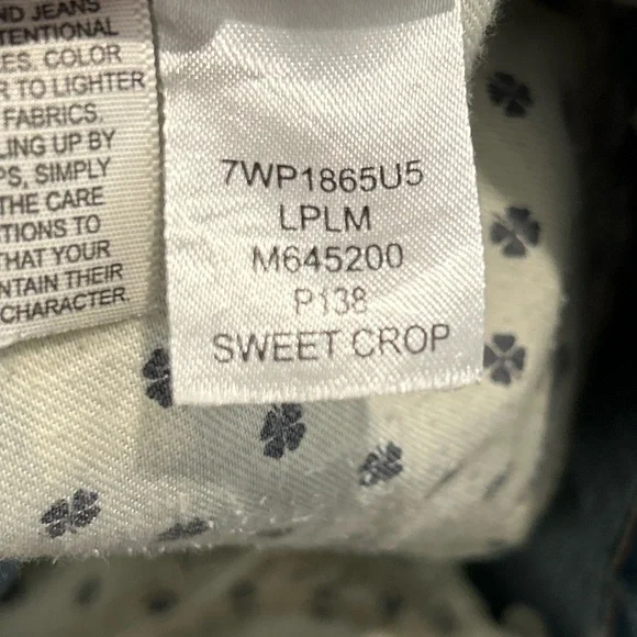 Lucky Brand Sweet Crop Medium Wash Distressed Jeans Size 4 - Picture 7 of 12